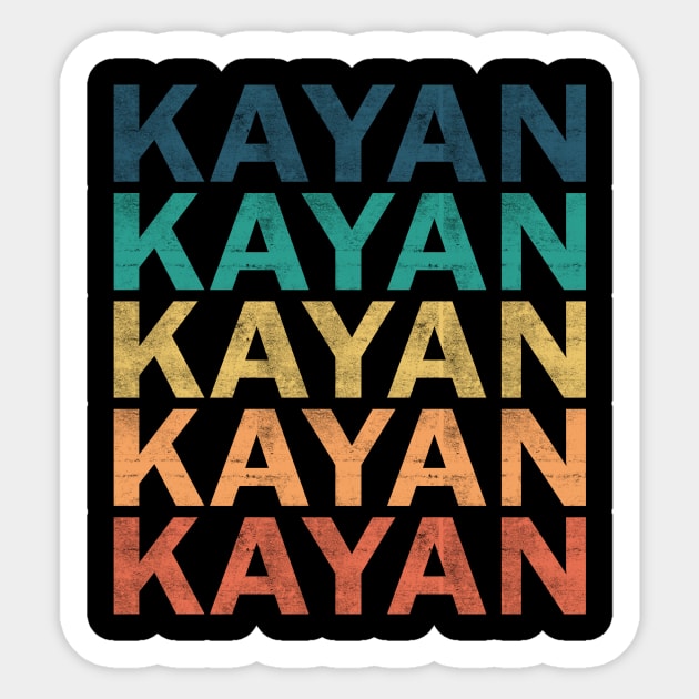 Kayan Name T Shirt - Kayan Vintage Retro Name Gift Item Tee Sticker by henrietacharthadfield